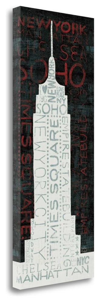 "Empire State Building - Red" By Michael Mullan, Giclee on Gallery Wrap Canvas