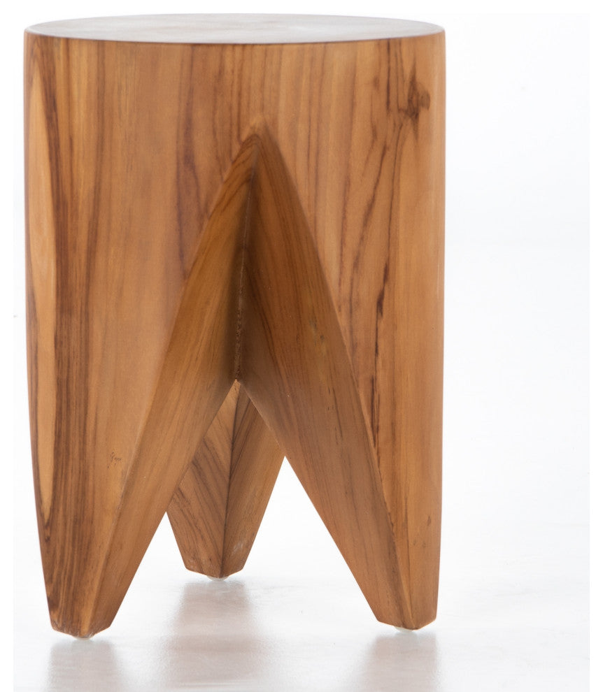 Petros Outdoor End Table-Natural Teak