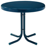 Retro Metal Side Table, Navy