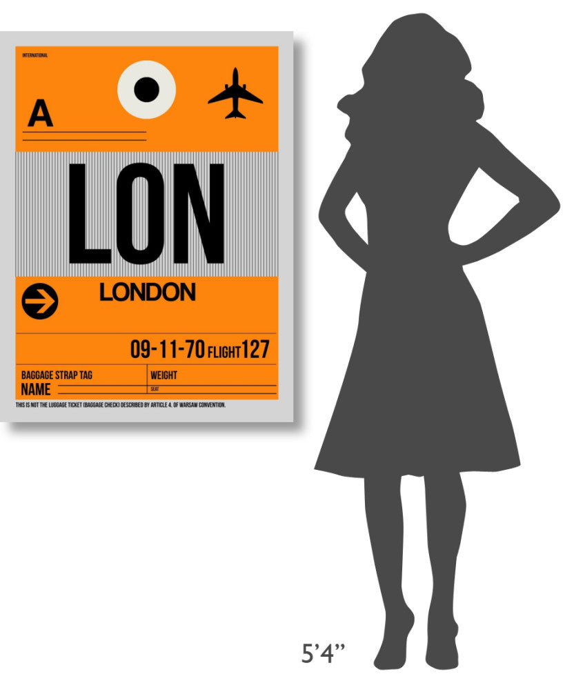"LON London Luggage Tag 1" Fine Art Print