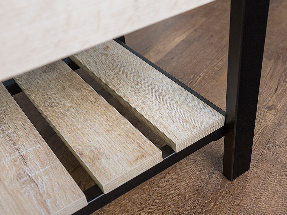 Park City 48" Modern Farmhouse Storage Bench - White Oak