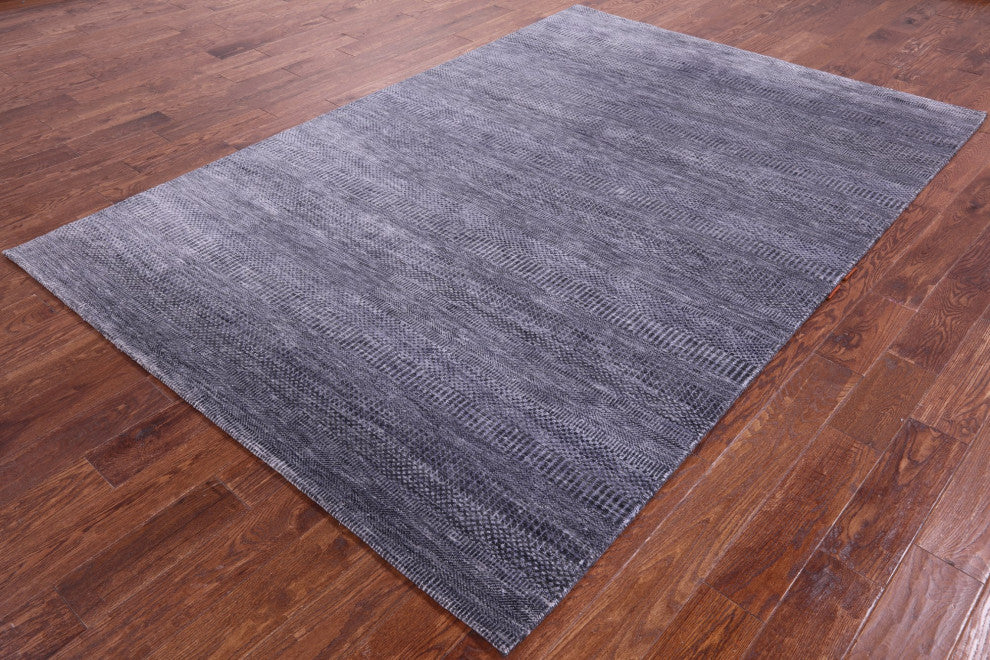 6' 1" X 9' 0" Wool and Silk Savannah Grass Handmade Rug Q11953