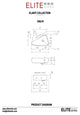 Elanti Collection Left-Facing Porcelain Wall-Mounted Triangular Sink, Right-Faci