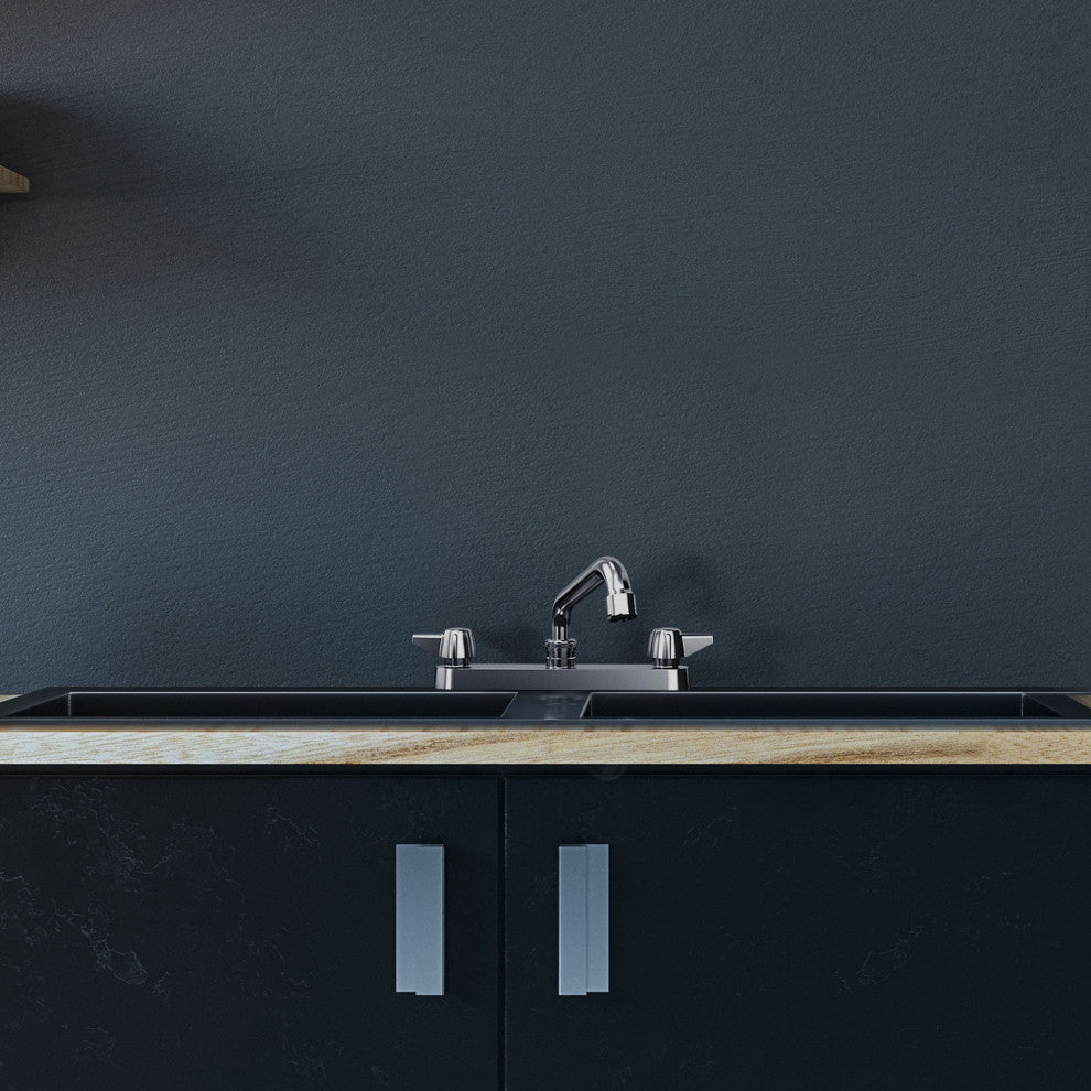 Central Brass Two Handle Cast Brass Kitchen Faucet