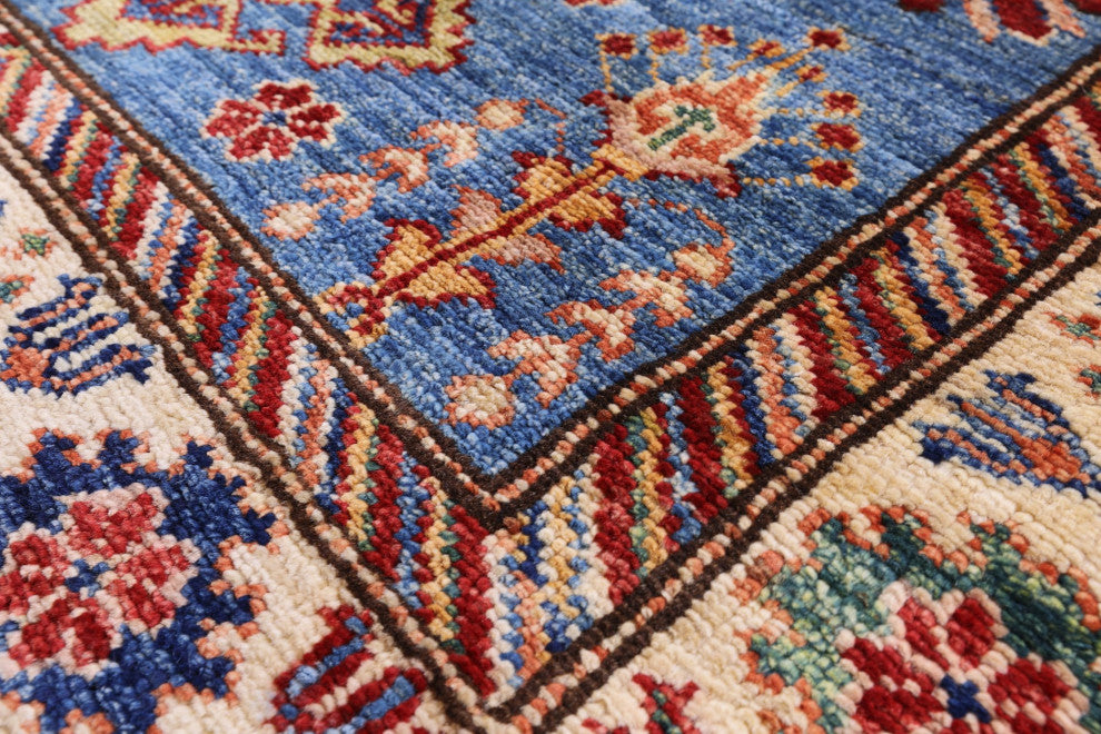 Hand-Knotted Super Kazak Wool Rug 2' 7" X 3' 9" - Q12979