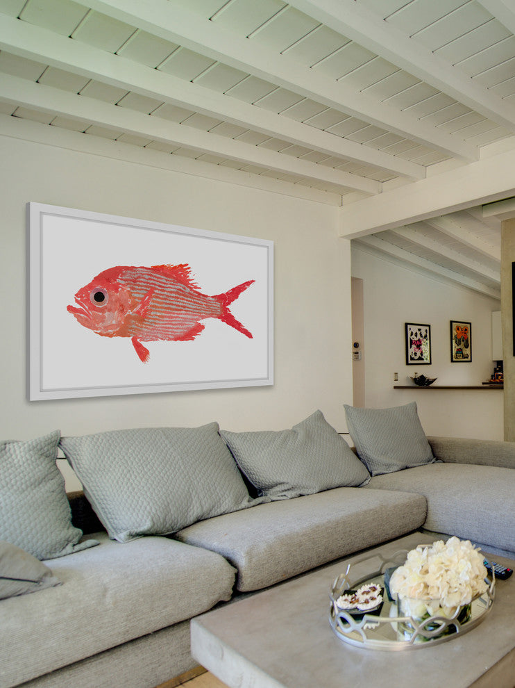"Golden Snapper" Framed Painting Print, 36"x24"