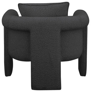 Stylus Boucle Fabric Upholstered Accent Chair, Black