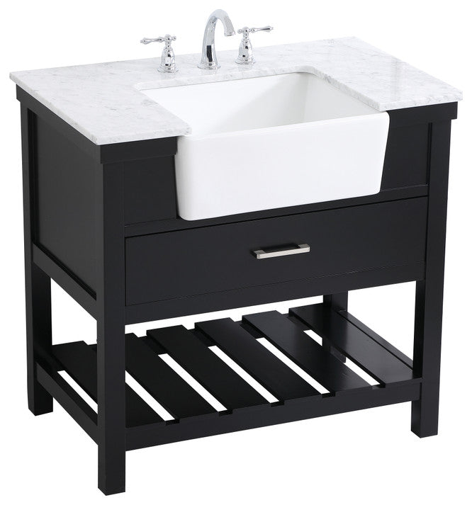 Home Living 22" Farmhouse Black-Light Bathroom Vanity