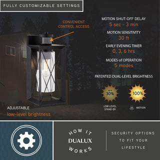 Vaxcel Lighting T0762 Milton 14" Tall Outdoor Wall Sconce - Matte Black