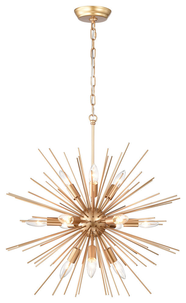 Polly 12-Light Shiny Bronze Sputnik Sphere Chandelier