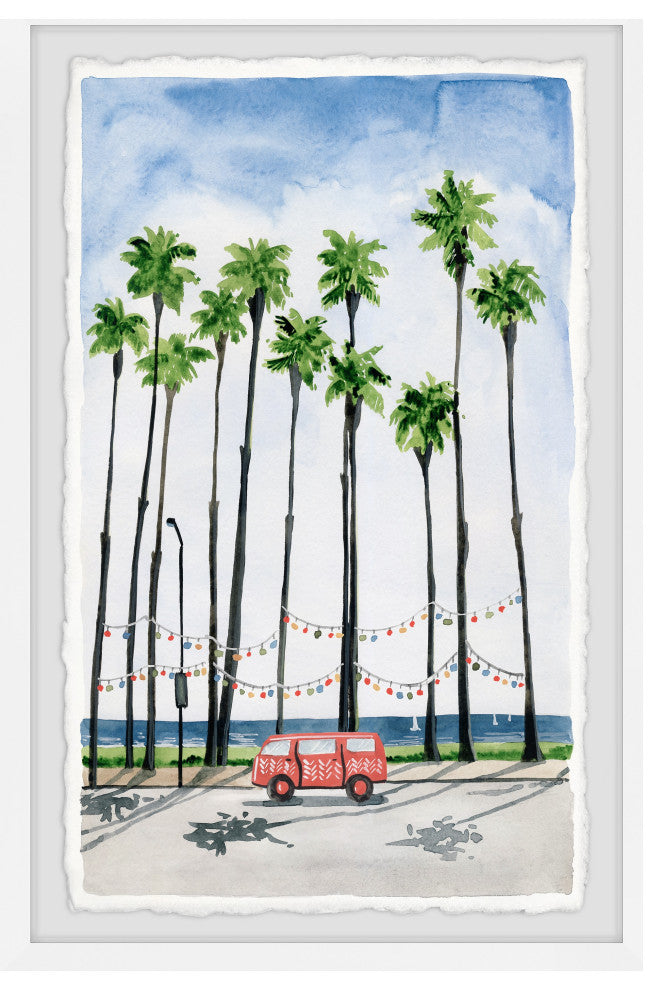 "Beneath the Palm Trees" Framed Painting Print, 16x24