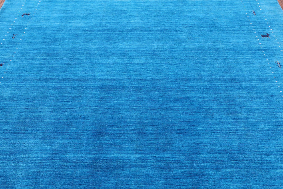 6' Square Persian Gabbeh Hand Knotted Wool Rug - Q15288