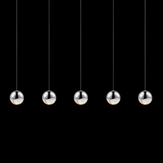 Sonneman 2921-LRG Grapes 5 Light 38\"W LED Suspension Linear - Polished Chrome