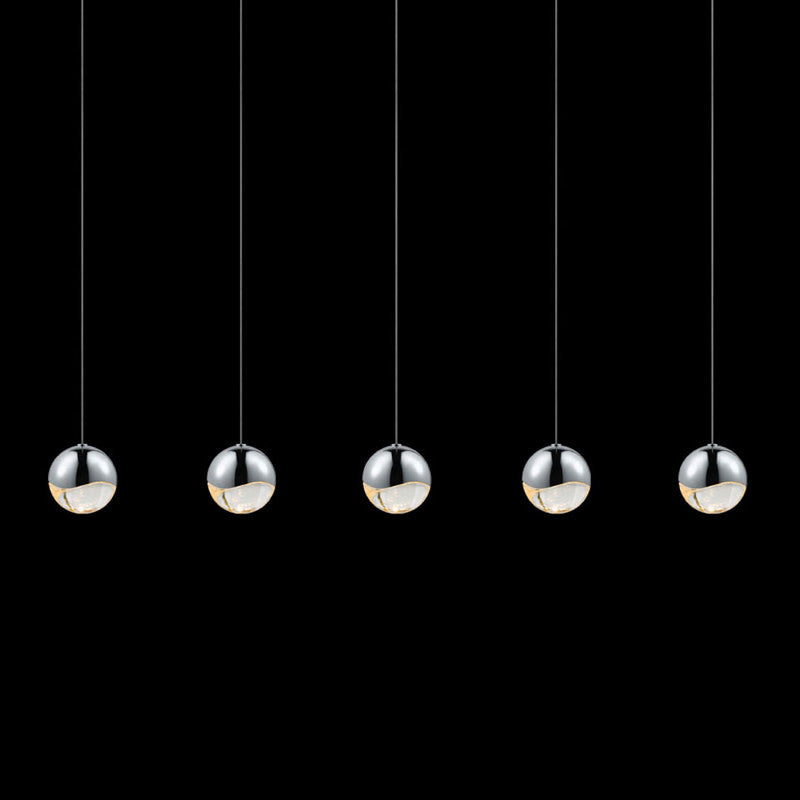 Sonneman 2921-LRG Grapes 5 Light 38\"W LED Suspension Linear - Polished Chrome