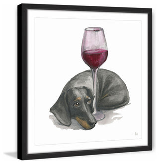"Wine Is Me" Framed Painting Print, 24"x24"