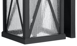 1 Light Cross Design Outdoor Wall lantern in Black