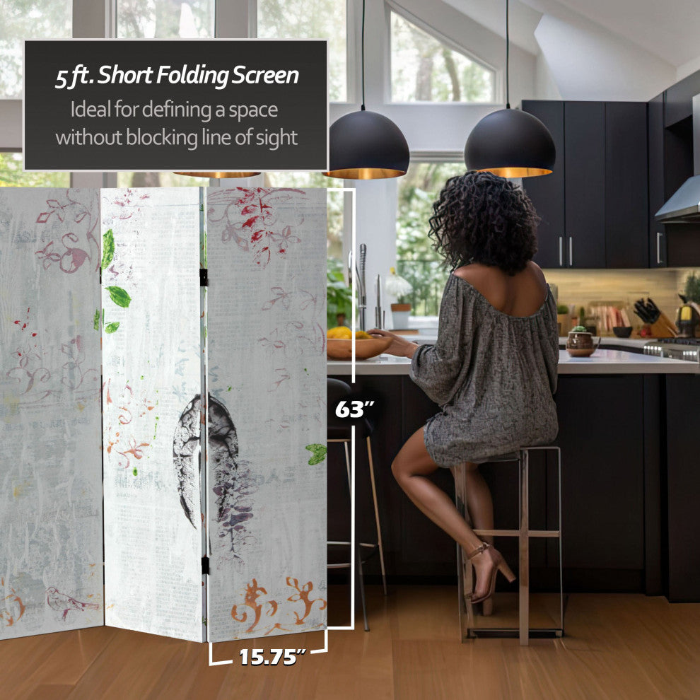 5andfrac14;' Paradise Grove Canvas Room Divider