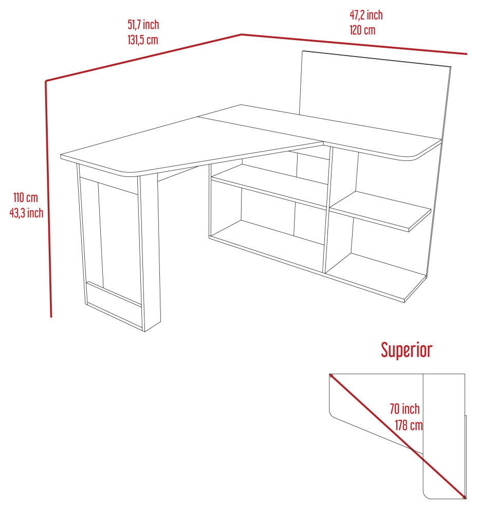 Kairi Computer Desk, Black