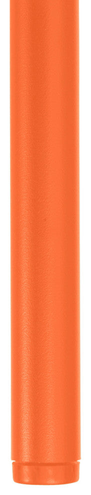 LeisureMod Devon Modern Outdoor Stackable Aluminum Dining Chair, Orange