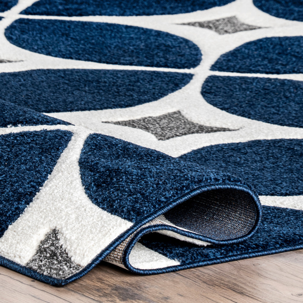 Nuloom Hand-Tufted Gabriela Area Rug, Navy 3'x5'
