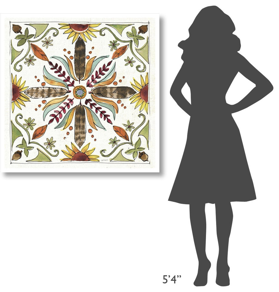 "Festive Foliage VIII" Digital Paper Print by Anne Tavoletti, 38"x38"