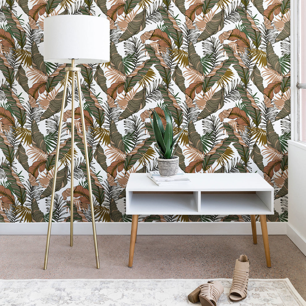 Deny Designs Marta Barragan Camarasa Tropical Jungle Wallpaper, Green, 2'x4'
