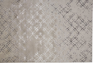 Weave & Wander Orin Modern Metallic Trellis Rug, Silver/Gray, 6'7"x9'6"