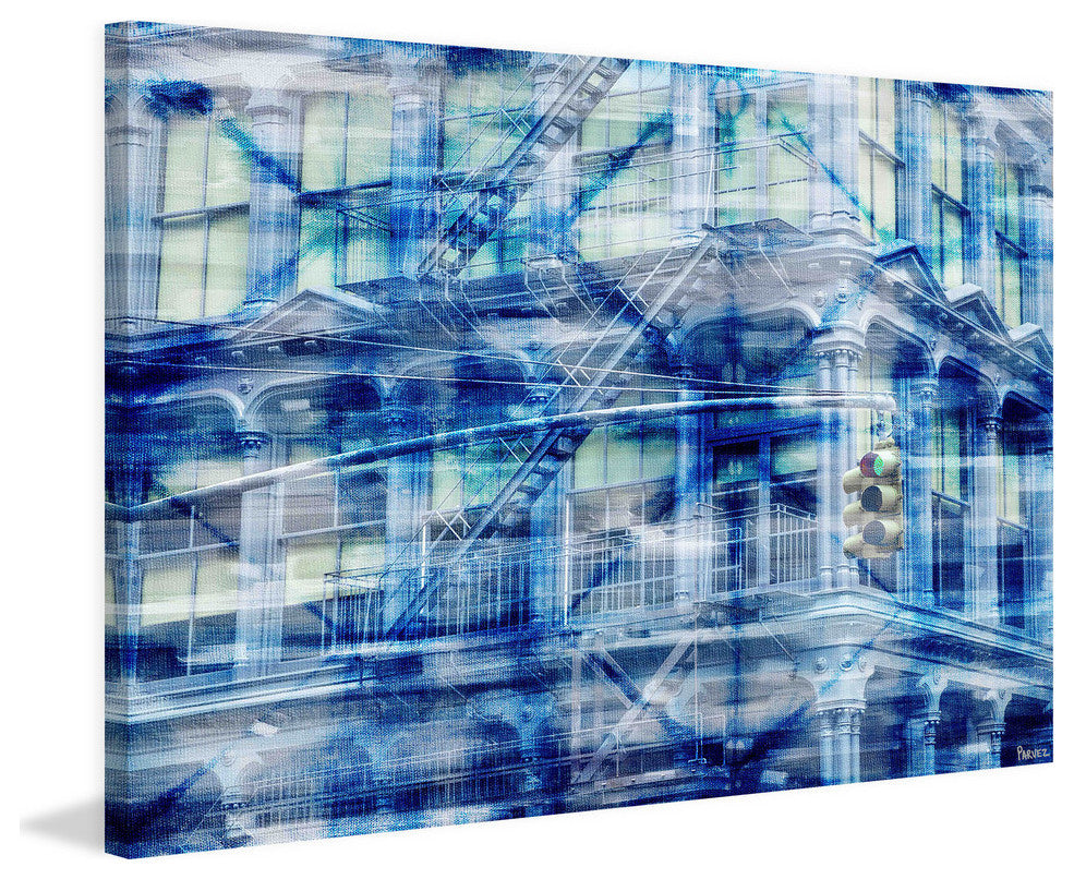 "Fire Escapes" Print on Canvas, 45"x30"
