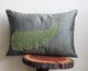 Green Rectangular Pillow Covers 12"x24" Silk, Green Tea