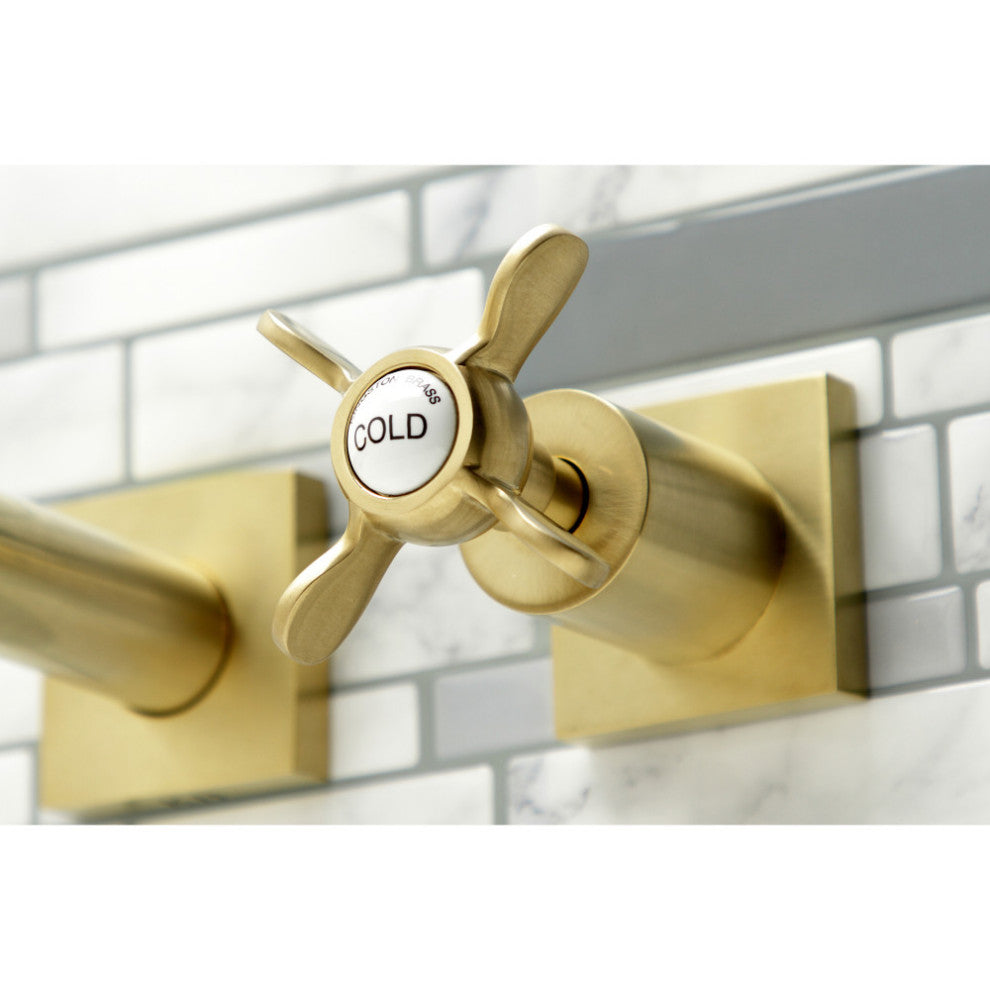 KS6057BEX Wall Mount Tub Faucet, Brushed Brass