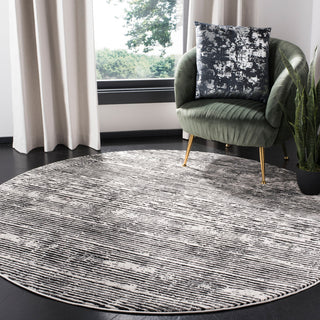 Safavieh Lurex Collection LUR188Z Rug, Black/Grey, 8' X 8' Round
