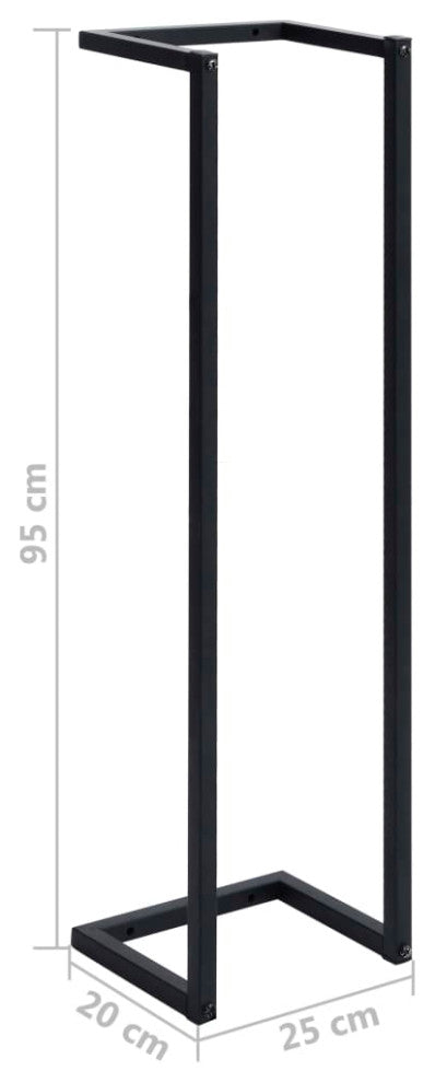 vidaXL Towel Rack Wall Mounted Bath Towel Storage for Bathroom Black Iron
