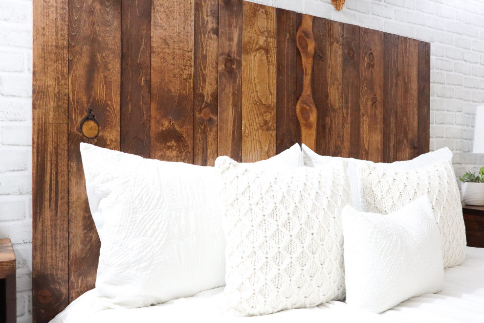 Handcrafted Headboard, Leaner Style, Foxy Brown, Twin