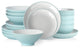 Christian Siriano Lustra Stoneware 16 Piece Dinnerware Set, Teal