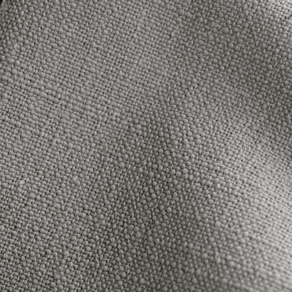 Williams Full Nail Button Wingback Bed, Linen Gray