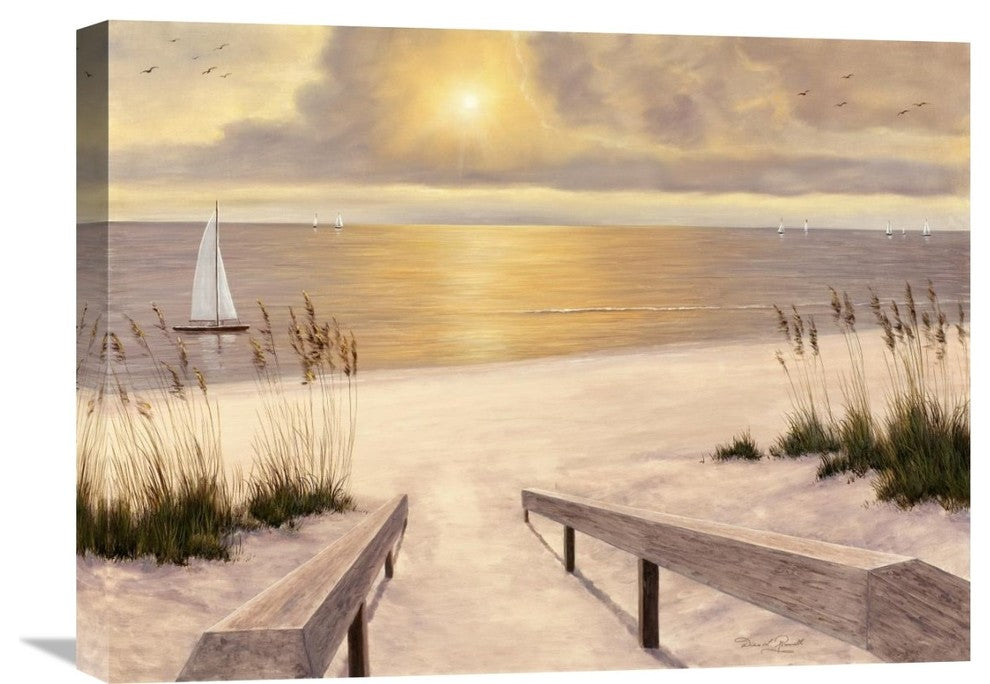 "Beach Glow" Stretched Canvas Giclee by Diane Romanello, 24"x18"