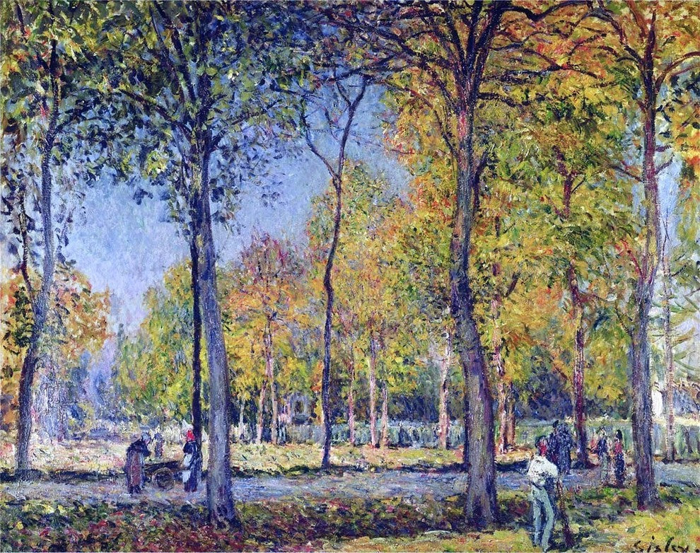 Alfred Sisley The Forest at Boulogne, 20"x25" Wall Decal Print