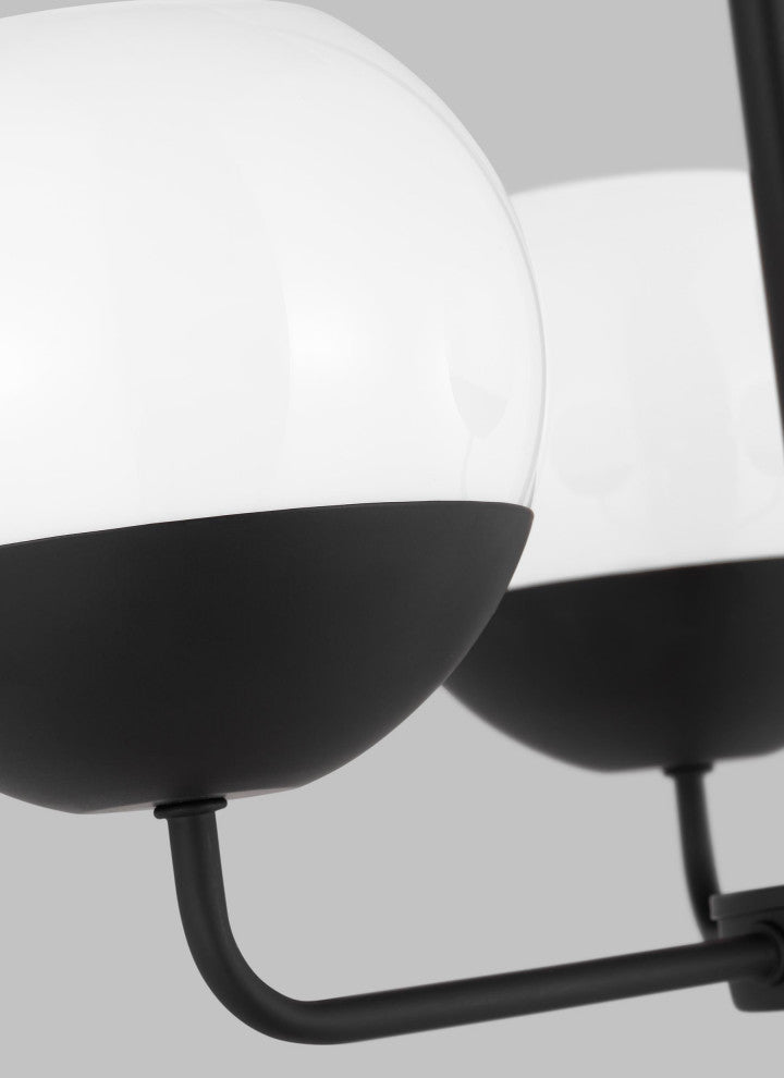 Alvin Three Light Chandelier, Midnight Black