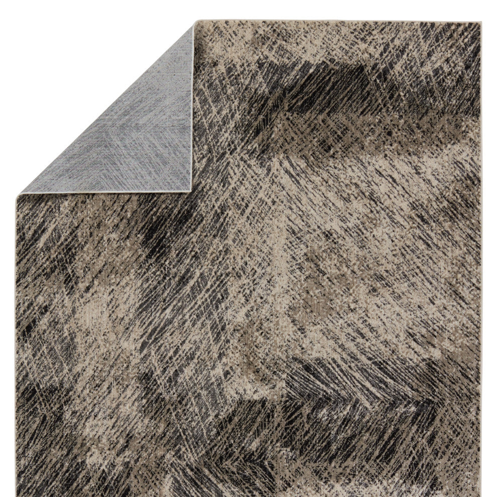 Jaipur Living Dairon Abstract Black/ Taupe Area Rug 5'3"X8'