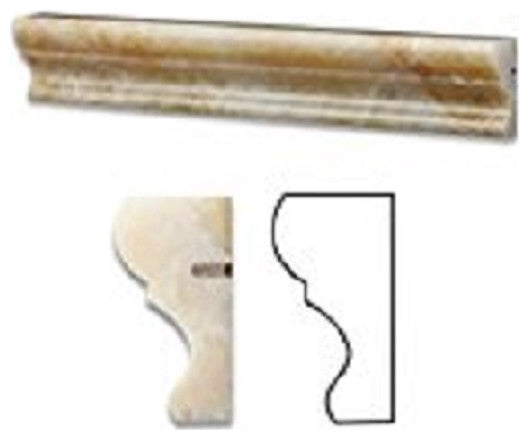 Honey Onyx Polished 2 X 12 Crown Mercer Molding Trim