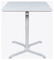 36" Pneumatic Height Adjustable Square Cafe Table