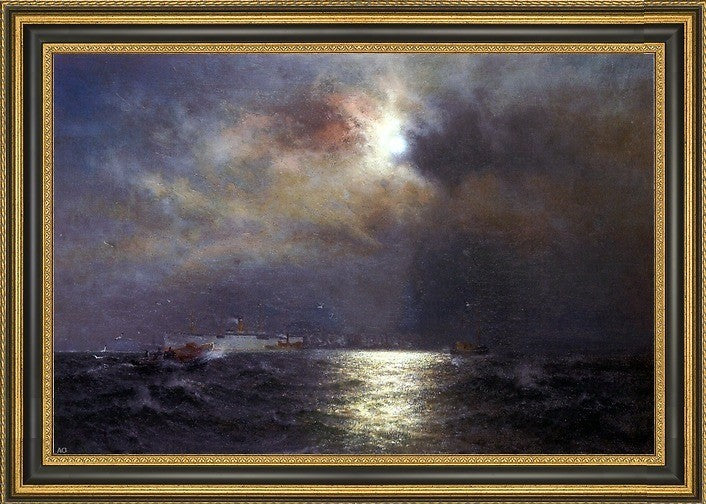 Charles Dorman Robinson Fog Storm on The BayFramed Premium Canvas Print, 16"x24"