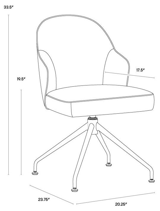 Bretta Swivel Dining Chair, Overcast Gray