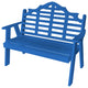 Poly Marlboro Garden Bench, Blue, 5 Foot