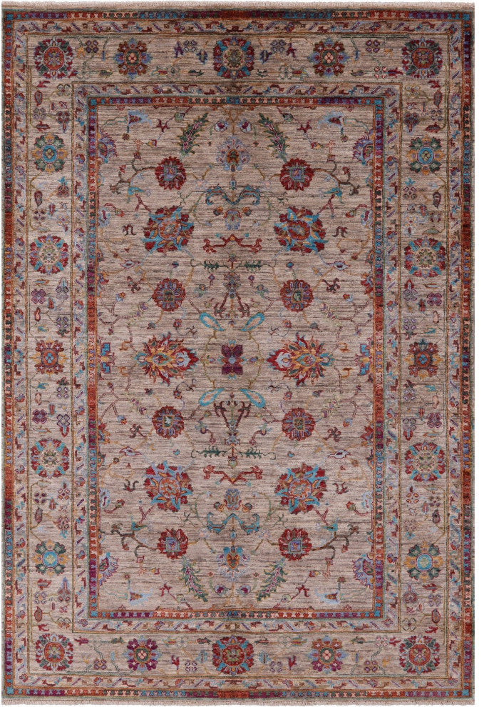5' 7" X 8' 1" Persian Tabriz Hand Knotted Wool Rug Q10581