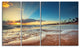 Exotic Beach in Dominican Republic, Seashore Canvas Art Print, 48"x28", 4 Panels