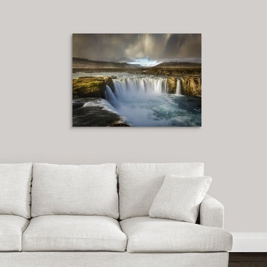"Godafoss" Wrapped Canvas Art Print, 36"x26"x1.5"