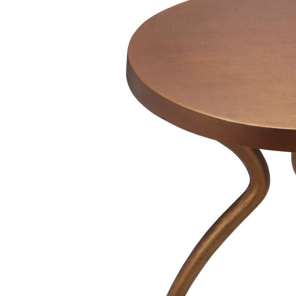 Elements Sarp End Table Antique Brass
