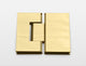 78"x43"x40" Frameless 90 Degree Shower Enclosure Glass Hinge, Polished Brass