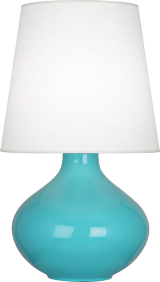June Table Lamp, Oyster, Egg Blue